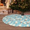 thumbnail image 6 of Sikiie White Geese and Flower 30-48 inches {designName} Print Christmas Tree Skirt Snowman Xmas Tree Skirt with Edge Christmas Decorations for Holiday Party36", 6 of 7