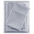 thumbnail image 1 of Pemberly Row Ensembles de Draps Rafraîchissants en Coton et Polyester Contemporain en Bleu, 1 of 9
