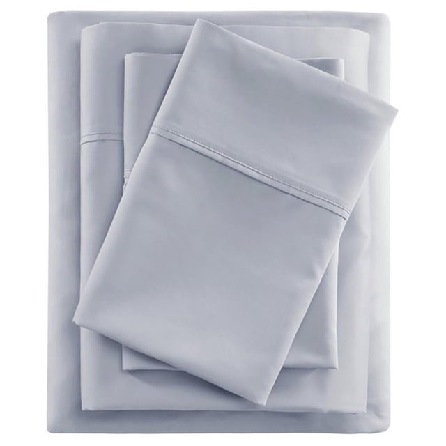 Pemberly Row Ensembles de Draps Rafraîchissants en Coton et Polyester Contemporain en Bleu