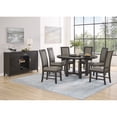 thumbnail image 4 of Newboti Furniture Beautiful Transitional 2pc Brown Upholstered Seat Back Cushion Dining Chair Set Wooden Furniture 03582, 4 of 6