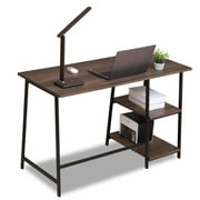 Sekey Home 47.6" x 21.7" x29.9" Office Corner Desk PC Laptop Table Workstation with Storage Space Smoky Oak