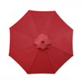 thumbnail image 1 of MYG pour Remplacement Toile de Parasol 210g Polyester Enduit PU Résistant à l'Eau Protection Solaire UV50 pour Parasol de Jardin 3m 8Barm Rouge, 1 of 8