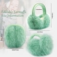 thumbnail image 2 of 1Pcs Ear Muffs for Winter Women Girls Faux Fur Fuzzy Earmuffs Foldable Ear Warmer Fleece Lining Ear Covers, 2 of 6
