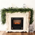 thumbnail image 6 of Guvpev 5FT Artificial Norfolk Pine Garland - Real Touch Winter Pine Needles Christmas Garland, Seasonal Decor Greenery Garland for Mantel, Table, Stairs, Window, Indoor Outdoor Xmas Holiday Decor, 6 of 13