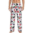 thumbnail image 5 of Mens Pajama Pants Bottoms with Pockets - Blueberry berries Print Comfy Mens Pj Pants, Soft Men Lounge Pants, 5 of 5