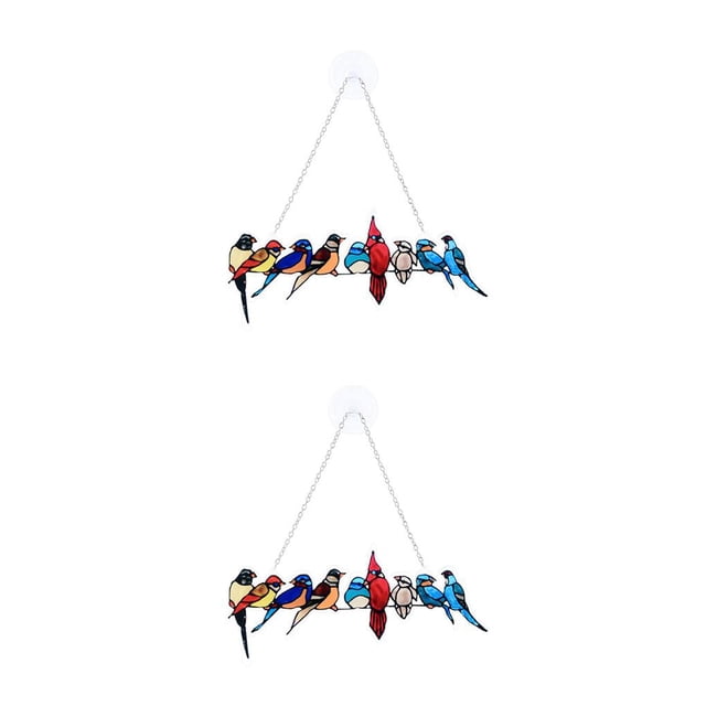 yingyy Animal Pendant Hanging Acrylic Window Panel Decor Gift for Doors Garden Home TZ 2Set