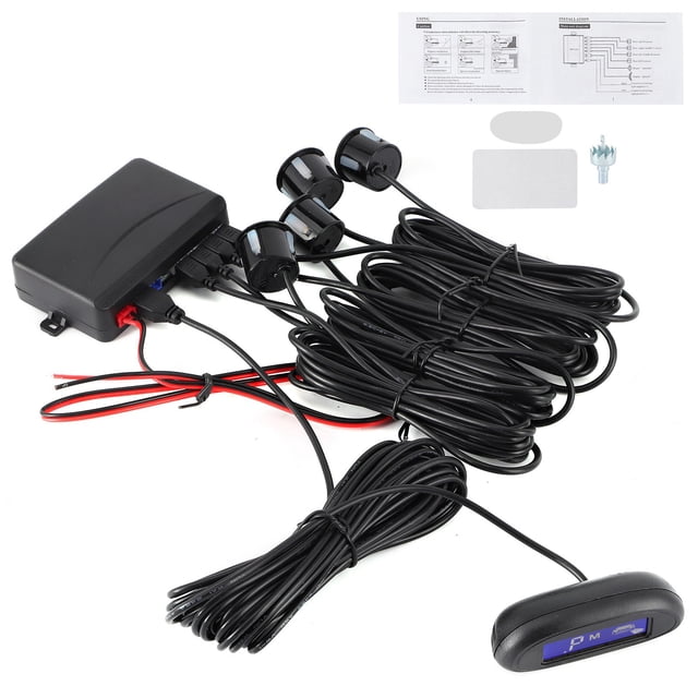 Sistema de radar de marcha atrás con sensor de estacionamiento LED automático, alarma con zumbido, resistente a la intemperie, universal para automóviles de 12 V