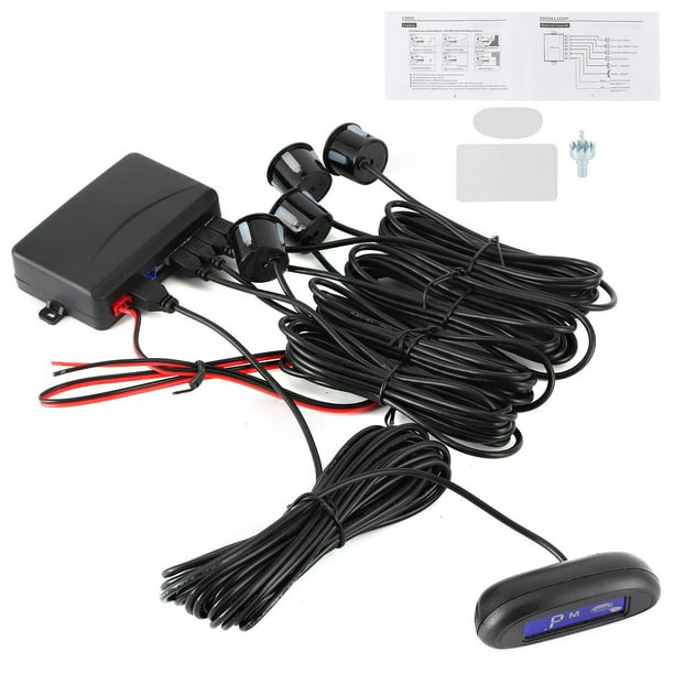 Sistema de radar de marcha atrás con sensor de estacionamiento LED automático, alarma con zumbido, resistente a la intemperie, universal para automóviles de 12 V