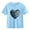 Blue, variant on Kids Distressed Denim Heart Tee - Girls Short Sleeve Graphic T-Shirt, 100% Cotton Casual Top, Red (Size 3-9 Years),Size 7 T