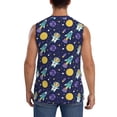 thumbnail image 4 of Fotbe Men's Astronaut Corgi Print Men's Sleeveless Muscle Tank Tops Casual T-Shirts for Gym Workout Beach-Medium, 4 of 8