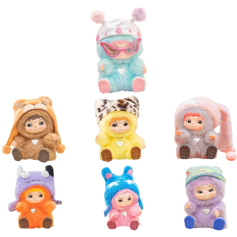 WAKUKU Fuzzy Trendy Fun Party Series Blind Box Plush Dolls, 6.7