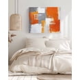 thumbnail image 3 of Burnt Orange Grey Wall Art for Living Room,Canvas Picture Wall Decor for Bathroom Bedroom,Modern Oil Painted Geometric Abstract Painting Artwork for Office Kitchen Hallway Dining Room Decor 20"x24", 3 of 8