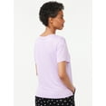 thumbnail image 3 of Joyspun Women's V-Neck Sleep T-Shirt, Sizes S to 3X, 3 of 5