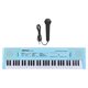 thumbnail image 5 of Teclado de piano eléctrico de 61 teclas con micrófono, regalo. Piano digital multifuncional. Azul, 5 of 9