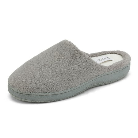 

Dream Pairs Women s Slip on Memory Foam Comfort Indoor Outdoor House Slippers Tillia Grey Size 10