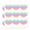 Clear, variant on Rainbow Chevrons Zigzag Pattern Heart Shaped Planner Calendar Scrapbook Craft Stickers