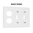 thumbnail image 2 of Flower Hello Daisy Switch Cover Decorative Wall Plate 3-Gang 2-Toggle 1-Duplex Standard Size, 2 of 5