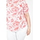 thumbnail image 4 of Blusa estampada con cinturón ajustable Roman Fashion/Tallas Extras, 1895 (Naranja) naranja 36, 4 of 6