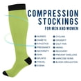 thumbnail image 4 of joogoo Green Pattern Long Socks Women Men Knee High Sock, 4 of 8