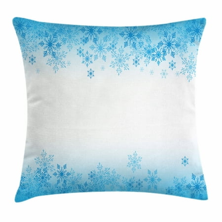 Winter Throw Pillow Cushion Cover Abstract Ornaments Snowflakes