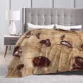 thumbnail image 4 of Wijzvio Chocolate Chip Cookie Throw Blanket Soft Fuzzy Fleece Blanket For Couch Bed Living Room Decoration 40"X30", 4 of 9