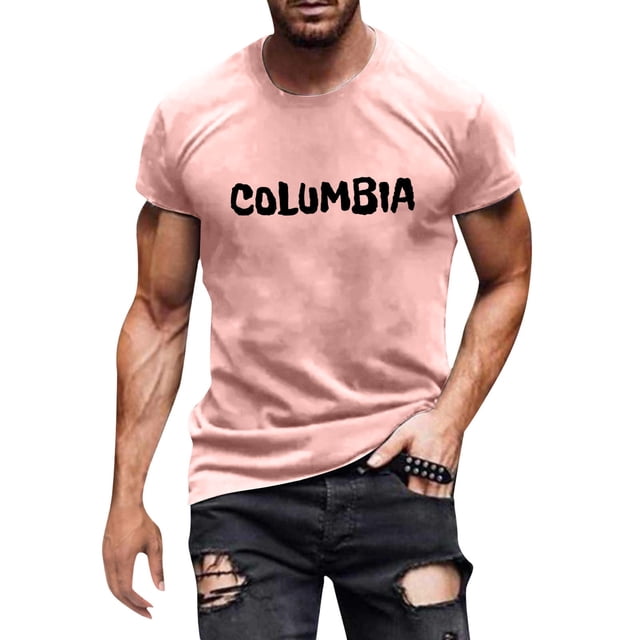 WEAIXIMIUNG T-Shirt Imprimé Thème Ville Mode pour Hommes Saint-Valentin Décontracté Confortable