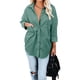 thumbnail image 1 of Chaqueta de pana verde XL con botones y bolsillos y manga larga para mujer, 1 of 5