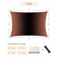 thumbnail image 6 of Sun Shade Sail 12x16Ft Ombre Abstract Gradient Burnt Orange and Black Uv Block Sunshade Canopy Outdoor Shade Cover Rectangle Shade Cloth For Patio Garden Yard Deck Pergola, 6 of 6