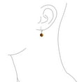 thumbnail image 3 of Bling Jewelry Womens Simple Gemstone 8MM Drop Ball Earrings Secure Hinge Lever Back Sterling Silver, 3 of 5