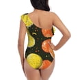 thumbnail image 5 of Goofa Orange Lemon Pattern Women's One Piece Swimsuits Tummy Control Bathing Suits Asymmetric One Shoulder Swimwear-Medium, 5 of 6