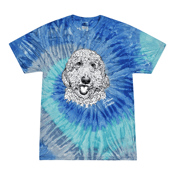 Wild Bobby, Golden Doodle Dog Lover Pet Owner Animal Lover Tie-Dye T-Shirt