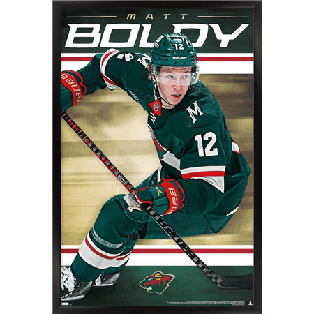 NHL Minnesota Wild – Matt Boldy 23 Wall Poster 22.375 x 34 Framed