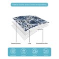 thumbnail image 5 of Navy Blue White Peony Queen Size Down Alternative Comforter, Lightweight Comforter Quilt Bedding Set with Pillow Shams Vintage Floral Blossom All Seasons Bed Comforter Duvet Insert 90"x96", 5 of 7