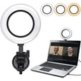 thumbnail image 1 of Kit de iluminación para videoconferencias, luz LED de video regulable para monitor de computadora/portátil, anillo de luz de 6500 K para trabajo remoto, llamadas de Zoom, transmisión, 1 of 8