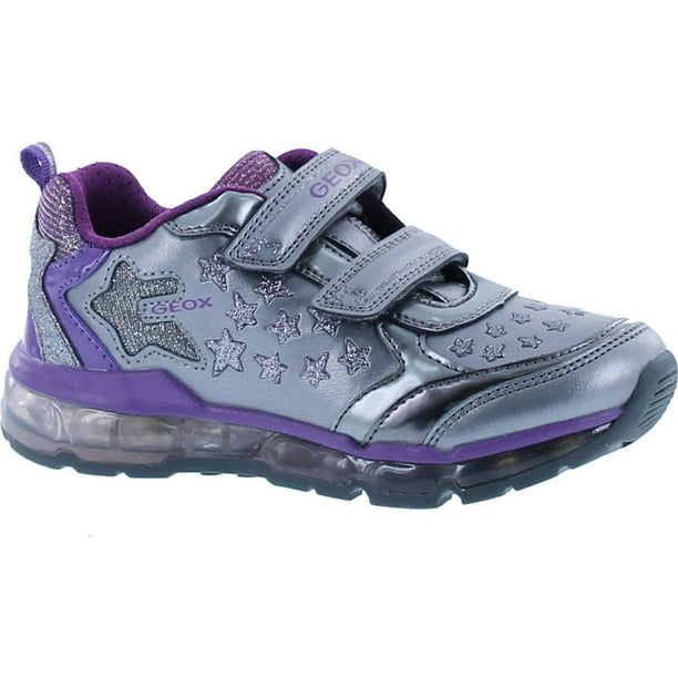 Geox Girls Breatheable Fashion Light Sneakers, Grey/Purple, - Walmart.com