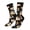 3 Black, variant on Flower Fox Print Adult Socks for Men & Women,Calf Socks, Ankle Socks,Boots Socks,Breathable Casual Sock,Unisex Crew Socks