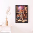 thumbnail image 2 of (K1256) Resina Con Gato Y Animal Lectura Diamantes 40*60CM, 2 of 9
