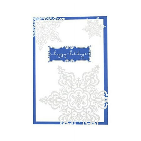 DaySpring Happy Holidays White Snowflake Card