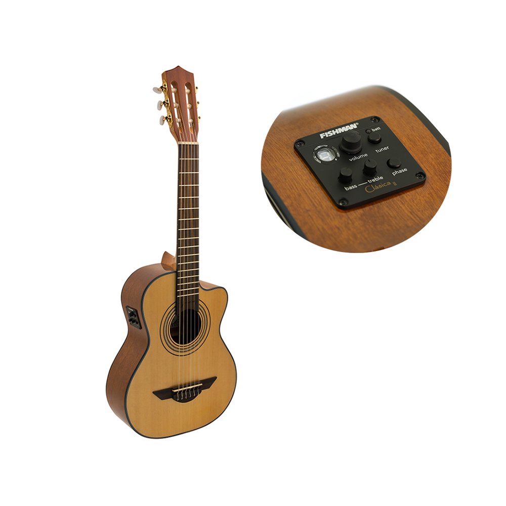 H. Jimenez Voz de Trio Acoustic Electric Requinto with Gig Bag