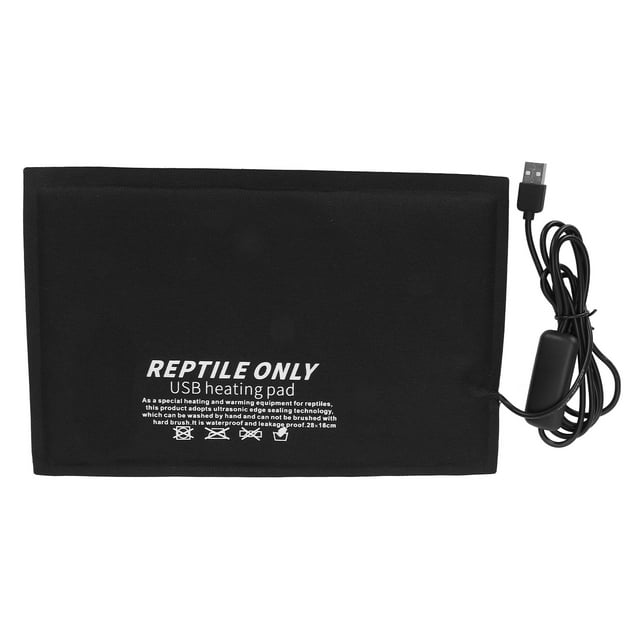 Chauffage pour Reptiles sous Réservoir, Conception de Ligne à Interrupteur Détachable, Tapis Chauffant USB pour Reptiles, Anti-Humidité, Fournitures de Réservoir pour Amphibiens, Grand
