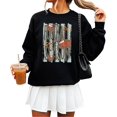 thumbnail image 2 of Olive Loves Apple Women's Football Season Coquette Bow Crewneck Sweatshirt, Black, Medium, 2 of 8