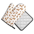 thumbnail image 2 of Bingfone Labrador Retriever Dog Print Oven Mitts Pot Holders Set 2 PCS for Kitchen for Cooking Grilling Baking BBQ Pot Holders Cook Essentials, 2 of 7