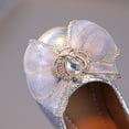 thumbnail image 6 of Otqutp Pageant Shoes for Flower Girls Summer and Autumn Fashion Girls Casual Shoes Solid Color Mesh Bow Rhinestones Flat Lightweight Dress Shoes, 6 of 9