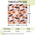 thumbnail image 2 of Halloween Pumpkins Ghosts Skulls and Bats Square Fitted Tablecloth with Elastic Edge,Square Table Cover,Washable Elastic Table Cover for Home Kitchen Party Decor 34"x34", 2 of 6