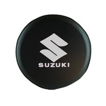 SpareCover - ABC Series Suzuki Silver Logo on 27" Tuxedo Black 35 mil Vinyl Tire Cover - Made in USA only