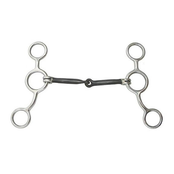 Horse  5-1/4" Sweet Iron Mouth Snaffle Gag Bit 35628
