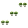 thumbnail image 3 of Guardoinrt 2piece Potted Simulation Plants Adding Beauty And Style To Any Setting Durable Pot Bonsai Ornament Clear white 3Set, 3 of 6