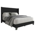thumbnail image 4 of Home Design Niles Twin Upholstered Panel Bed Frame with Wingback Headboard and Foam-Padded Support, Black, Easy Assembly, 4 of 10