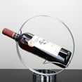 thumbnail image 6 of Metal Single Tabletop Wine Rack – Freestanding Countertop Decorative Wine Bottle Holder, Unique Wine Gifts and Accessories for Wine Lovers (Silver), 6 of 12
