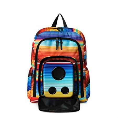 bluetooth speaker backpack with 15-watt speakers & subwoofer for parties/festivals/beach/school. rechargeable, works with iphone & android (tie dye, 2019